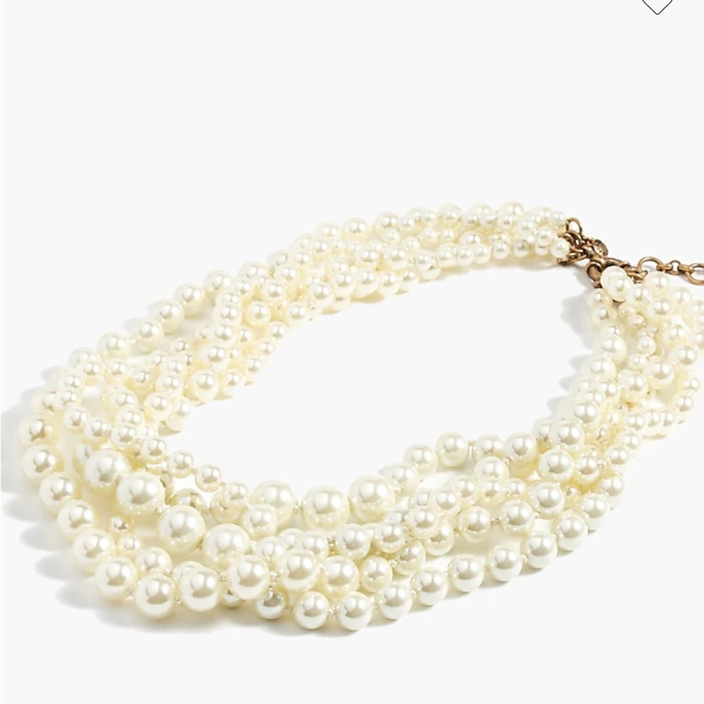 J. Crew White Multi-Strand Pearl Necklace